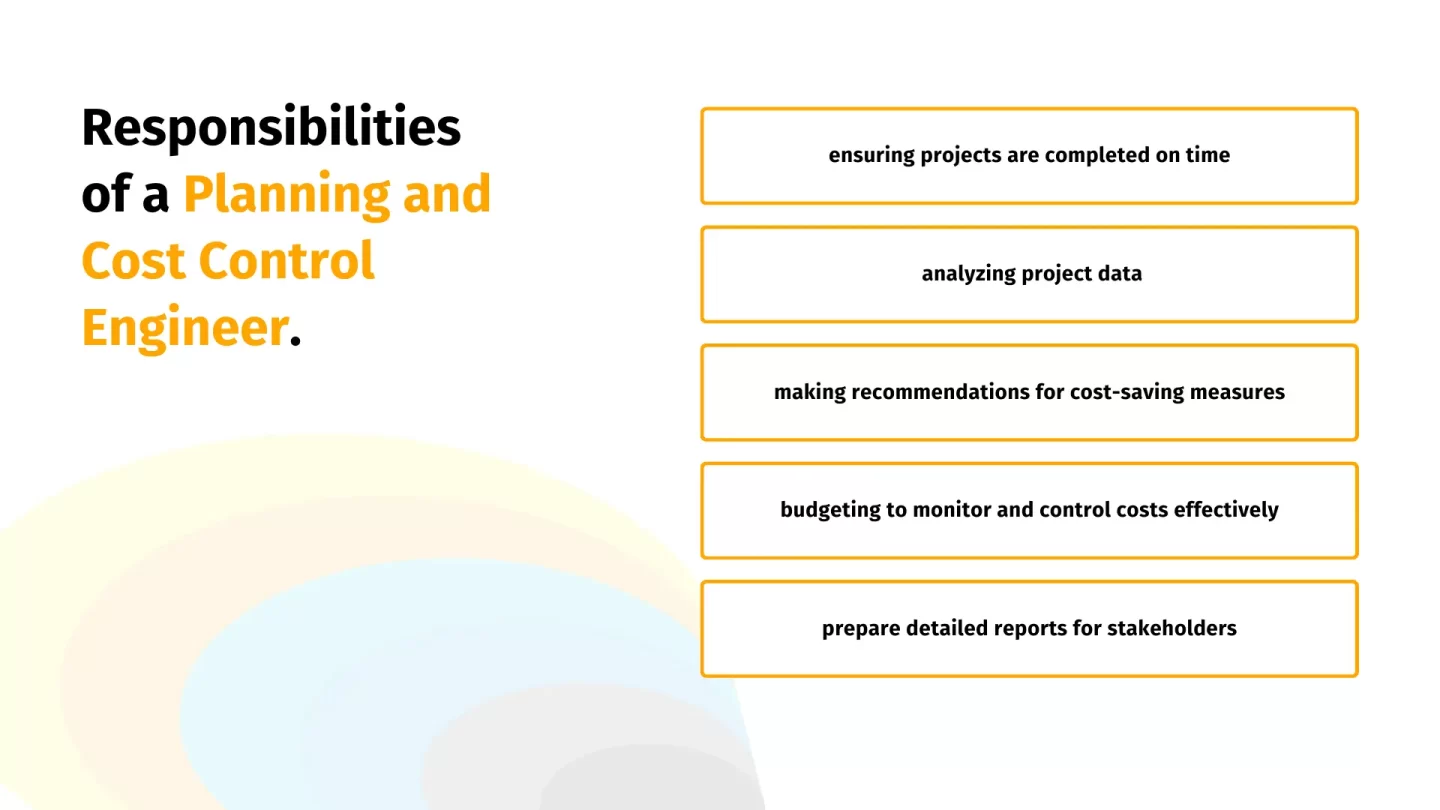 RESPONSABILITÉS D’UN INGÉNIEUR EN PLANIFICATION ET CONTRÔLE DES COÛTS